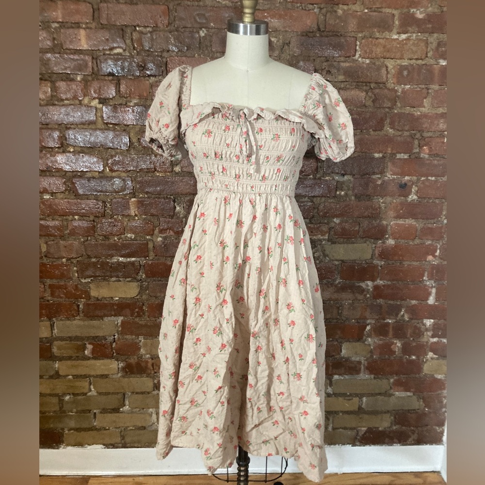 Smocked cotton dress